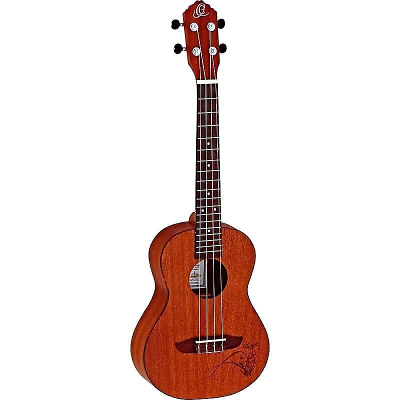 Ukelele tenor con tapa de caoba de la serie Bonfire RU5MM-TE de Ortega Guitars